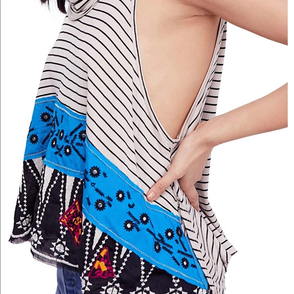 🤶Free People North South Ivory Draped Tank